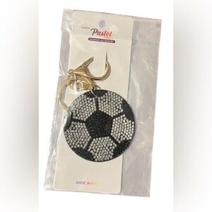 Soccer ball Keychain/ bag charm